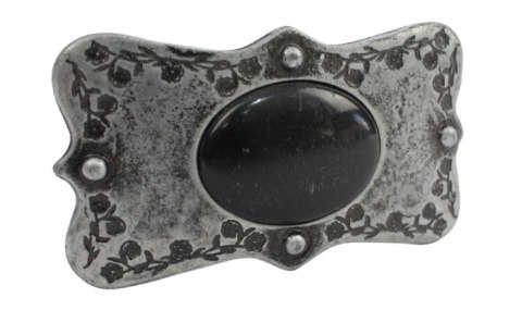 Klamra Bezniklowa Do Paska Sprzączka Pełna Blaszka Z Bolczykiem 40 mm Metalowa Solidna KBOL40/95 "BLACK VINTAGE"
