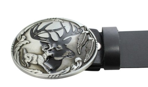 Pasek Skórzany COMPLEX (PL) Skóra Licowa 40 mm Klamra Pełna Na Bolczyk BLASZKA KBOL40/109 "SREBRNY JELEŃ" Pasek Skórzany COMPLEX (PL) Skóra Licowa 40 mm Klamra Pełna Na Bolczyk BLASZKA KBOL40/109 "SREBRNY JELEŃ"