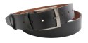 Pasek Skórzany Męski PAS-MAX (PL) Gładki 40 mm CLASSIC Skóra Naturalna DW EXTRA CZARNY k91