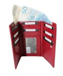 Portfel Damski Skórzany El Forest (PL) Skóra Bydlęca Klamra 14 cm RFID 948 480 BORDOWY 14,5 x 9 x 2,5 [cm]
