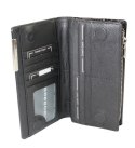 Portfel Damski Skórzany GREGORIO Lakierowany Długi Z Suwakiem Na Zewnątrz BC-124 CZARNY 19,5 x 10 x 3,5 [cm]