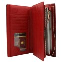 Portfel Damski Skórzany Peterson Lakierowany Długi Z Suwakiem Na Zewnątrz PTN-PS1431 ZŁOTY 19,5 x 10 x 3,5 [cm]