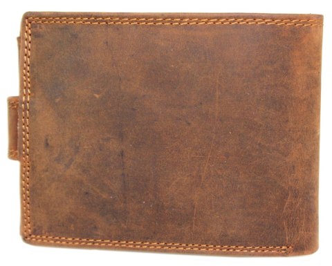 Portfel Męski NORDEE Skóra Licowa Duży Poziomy Z Zapinką Dwa Skrzydełka ''MOTYW KACZKA'' L-895 10,5 x 7 x 2 [cm]