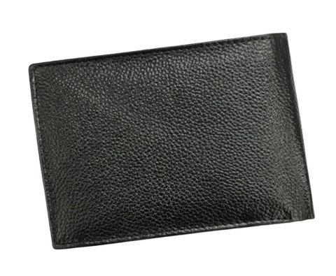Portfel Męski Polska Galanteria (PL) Skóra Licowa Duży Poziomy Bez Zapięcia RFID N992 CZARNY 13 x 9,5 x 2,5 [cm]