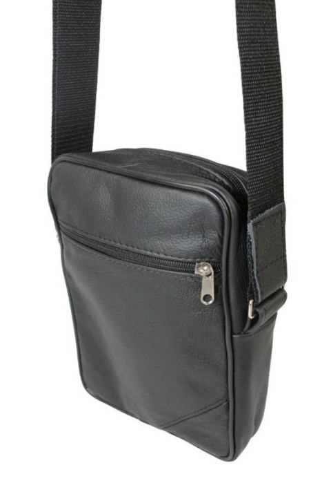 Torba męska skórzana GRETOS MAROUS (PL) CZARNA Pionowa 23 x 17 x 6 [cm]