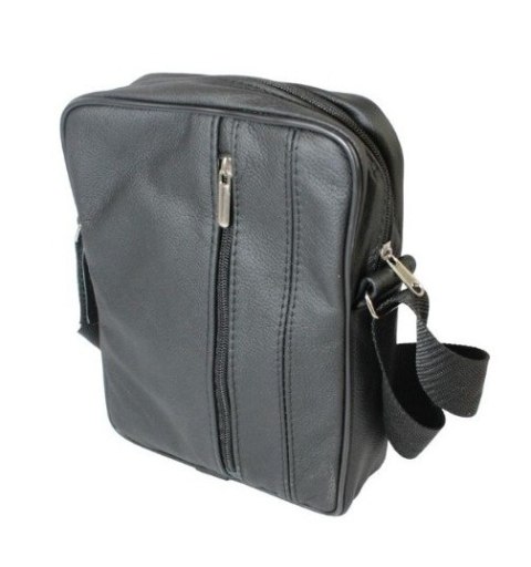 Torba męska skórzana GRETOS MAROUS (PL) CZARNA Pionowa 23 x 17 x 6 [cm]