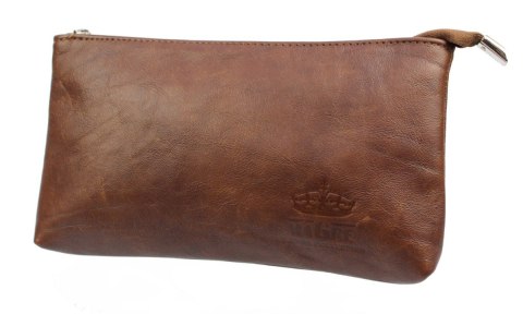 Duża Prosta Saszetka/Kosmetyczka MaGre (PL) DeLuxe Skóra Naturalna Extra Bardzo Wytrzymała 25 x 14cm