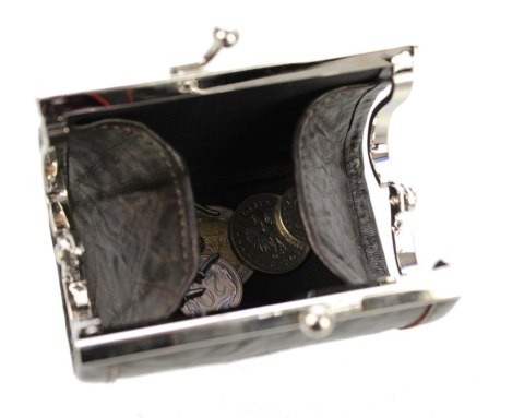 Ekskluzywny Kuferek Na Bilon ELKOR (PL) Skóra Naturalna Licowa EL0A