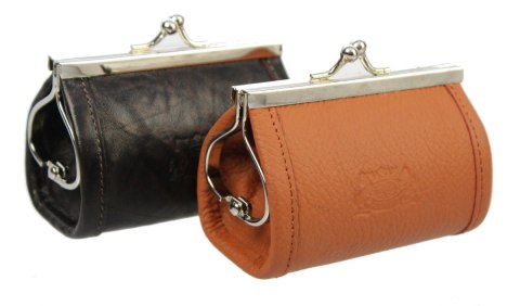 Ekskluzywny Kuferek Na Bilon ELKOR (PL) Skóra Naturalna Licowa EL0A