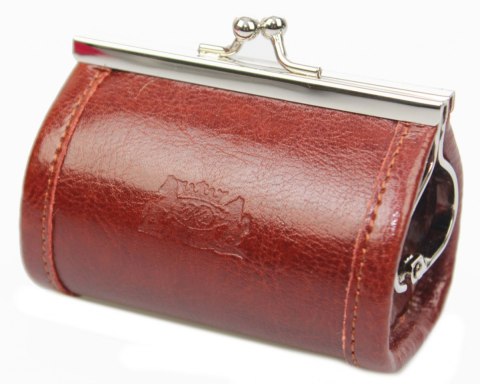 Ekskluzywny Kuferek Na Bilon ELKOR (PL) Skóra Naturalna Licowa EL0A