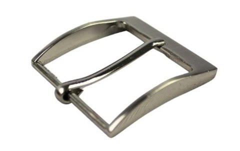 Klamra Do Paska Męskiego Skórzanego 40 mm Srebrna