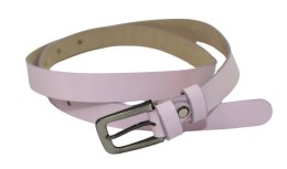 Pasek Damski Skórzany Gładki GRETOS (PL) 15 mm RÓŻOWY LAKIEROWANY