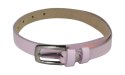Pasek Damski Skórzany Gładki GRETOS (PL) 15 mm RÓŻOWY LAKIEROWANY