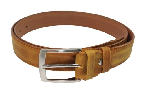 Pasek Skórzany GRETOS (PL) Skóra Licowa EXTRA 35 mm BRĄZOWY PRZECIERANY Gładki Klamra Tradycyjna