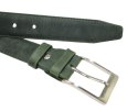 Pasek Skórzany GRETOS (PL) Skóra Licowa EXTRA 35 mm BUTELKOWY ZIELONY Gładki Klamra Tradycyjna