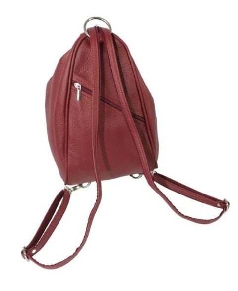 Plecak Skórzany ELKOR (PL) Jowita De Luxe Skóra Naturalna Licowa BURACZKOWY