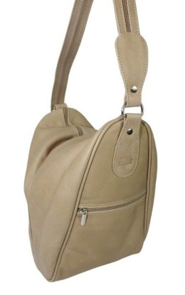 Plecak Skórzany ELKOR (PL) Jowita De Luxe Skóra Naturalna Licowa  CIELISTY Gładka