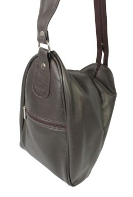 Plecak Skórzany ELKOR (PL) Jowita De Luxe Skóra Naturalna Licowa  CIEMNY CZEKOLADOWY Gładka