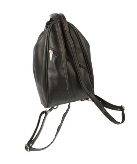 Plecak Skórzany ELKOR (PL) Jowita De Luxe Skóra Naturalna Licowa  CIEMNY CZEKOLADOWY Gładka