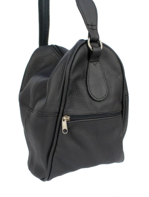 Plecak Skórzany ELKOR (PL) Jowita De Luxe Skóra Naturalna Licowa CZARNA