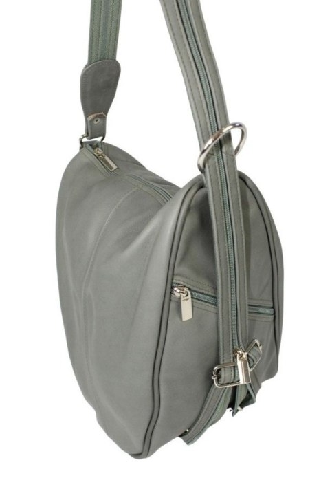 Plecak Skórzany ELKOR (PL) Jowita De Luxe Skóra Naturalna Licowa MIĘTOWY