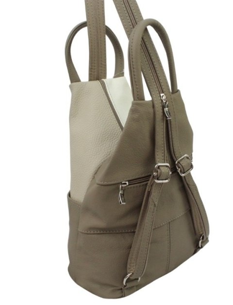 Plecak Skórzany PolskaGalanteria (PL) JOANNA Skóra Naturalna Licowa Gładka TRIO WZÓR 6