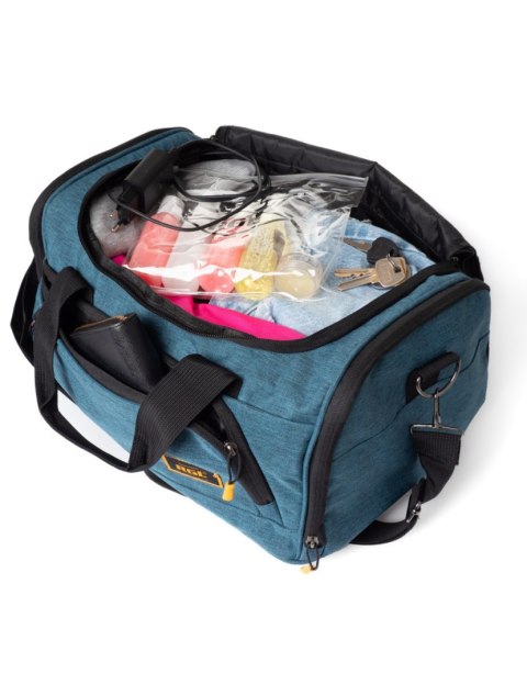 Pojemna Torba Podróżna RGL Samolotowy Bagaż Podręczny PL02 CZARNA 40 x 20 x 25 [cm]