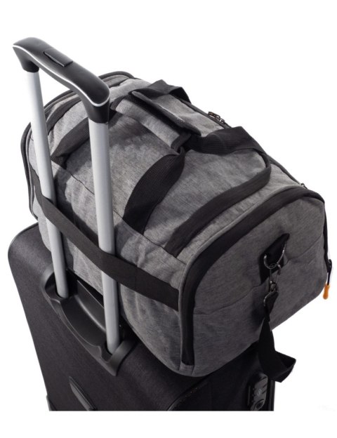 Pojemna Torba Podróżna RGL Samolotowy Bagaż Podręczny PL02 SZARA 40 x 20 x 25 [cm]