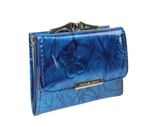 Portfel Damski Skórzany JENNIFER JONES Skóra Licowa Lakierowany Mały Z Klamrą JJ5287-14 9,5 x 8 x 2,5 [cm]