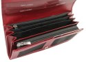 Portfel Damski Skórzany Peterson Długi Suwak Wewnątrz Skóra Naturalna Lakierowana PTN 1680144 CZERWONY 18,5 x 10 x 3 [cm]