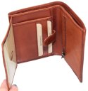 Portfel Męski Skórzany El Forrest Duży Pionowy Bez Zapięcia Suwak Na Bilon 955 R 29 RIFD BRĄZOWY 13,5 x 10,5 x 3 [cm]