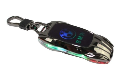 Praktyczna Elektryczna Zapalniczka Plazmowa USB Z Kablem Mikro USB Podświetlana BRELOK Do Kluczyków Samochodowych BMW CZARNA