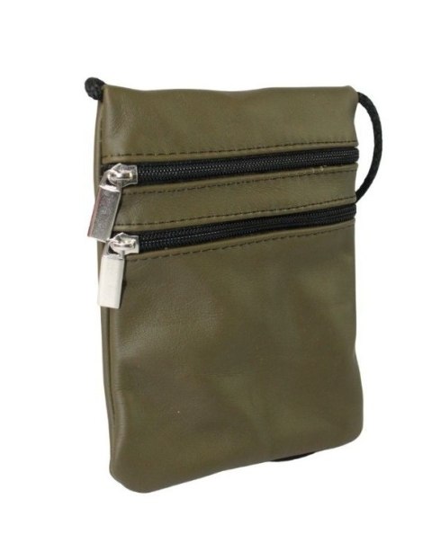 Średnia Paszportówka Na Szyję Ze Skóry Naturalnej 2 Zamki MAGRE (PL) 16.5 x 13 x 1 [cm]