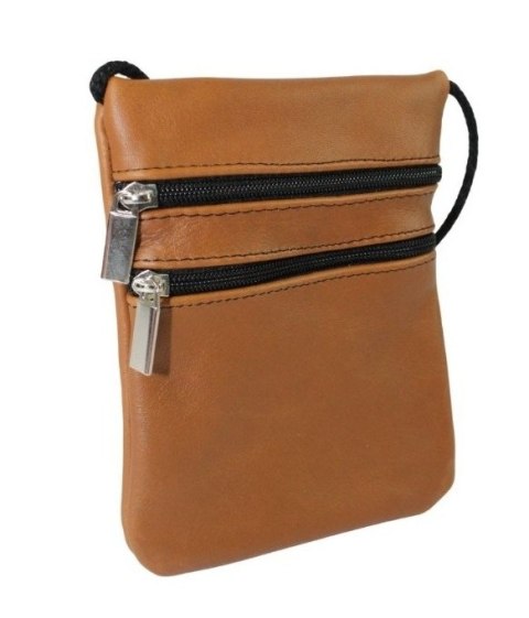 Średnia Paszportówka Na Szyję Ze Skóry Naturalnej 2 Zamki MAGRE (PL) 16.5 x 13 x 1 [cm]