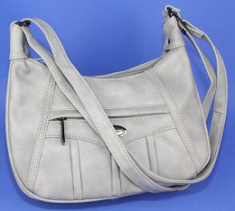 Torebka Skórzana 3022-2 Torebka Klasyczna BAG STREET Listonoszka Skóra Cielęca JASNY BEŻOWY