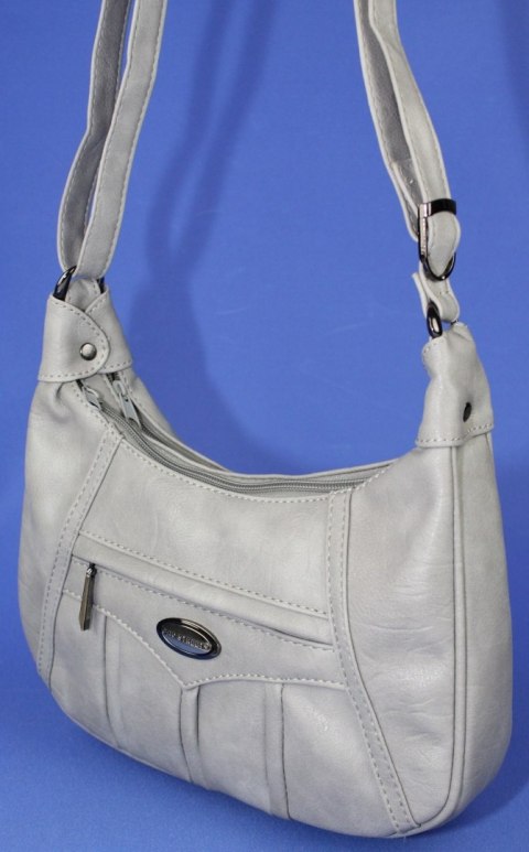 Torebka Skórzana 3022-2 Torebka Klasyczna BAG STREET Listonoszka Skóra Cielęca JASNY BEŻOWY