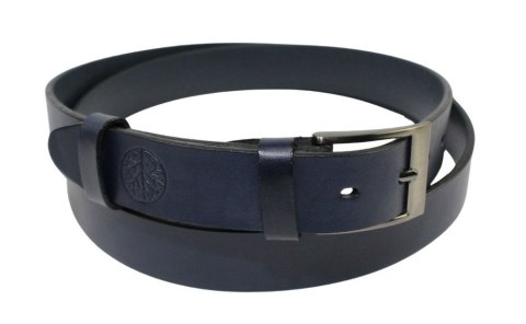 Pasek Męski Skórzany BETLEWSKI (PL) Skóra Naturalna Licowa EXTRA Gładki 30 mm CIEMNY GRANATOWY