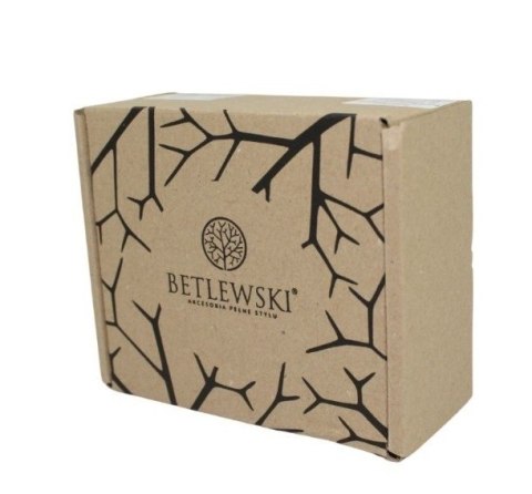 Pasek Męski Skórzany BETLEWSKI (PL) Skóra Naturalna Licowa EXTRA Gładki 30 mm CIEMNY GRANATOWY