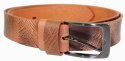 Pasek Męski Skórzany BETLEWSKI (PL) Skóra Naturalna Licowa EXTRA Gładki 35 mm CAMEL