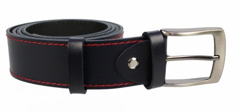 Pasek Męski Skórzany PAS-MAX (PL) Skóra Naturalna DW EXTRA 40 mm GRANATOWY Z Czerwoną Nitką K82 Pasek Męski Skórzany PAS-MAX (PL) Skóra Naturalna DW EXTRA 40 mm GRANATOWY Z Czerwoną Nitką K82