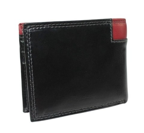 Portfel Męski Skórzany HARVEY MILLER 2807-992 Skóra Licowa Mały Poziomy Bez Zapięcia 11 x 8,5 x 2  [cm]