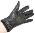 Rękawiczki Męskie PolskaGalanteria Ocieplane Z Ciemnym Ściągaczem Ze Skóry Renifera Rozmiar 10 1/2 CZARNE