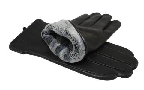 Rękawiczki Męskie PolskaGalanteria Ocieplane Ze Skóry Renifera Rozmiar 10 1/2 GŁADKIE CZARNE