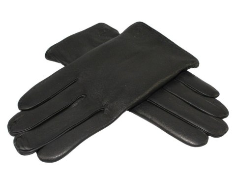 Rękawiczki Męskie PolskaGalanteria Ocieplane Ze Skóry Renifera Rozmiar 11 GŁADKIE CZARNE