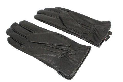 Rękawiczki Męskie PolskaGalanteria Ocieplane Ze Skóry Renifera Rozmiar 11 GŁADKIE CZARNE
