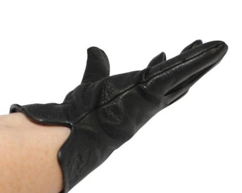 Rękawiczki Męskie PolskaGalanteria Ocieplane Ze Skóry Renifera Rozmiar 11 GŁADKIE CZARNE