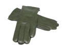 Skórzane Ocieplane Rękawiczki Damskie PolskaGalanteria.pl Ze Skóry Naturalnej CIEMNE OLIWKOWE Rozmiar 7 