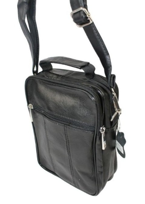 Torba męska skórzana CONVEY (PL) 8697 Pionowa Czarna 23 x 17 x 8 [cm]
