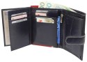Elegancki Portfel Męski Skórzany ROVICKY (PL) Skóra Licowa Duży Pionowy Z Zapięciem RFID 326L-RBA-D