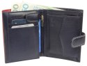 Elegancki Portfel Męski Skórzany ROVICKY (PL) Skóra Licowa Duży Pionowy Z Zapięciem RFID 326L-RBA-D